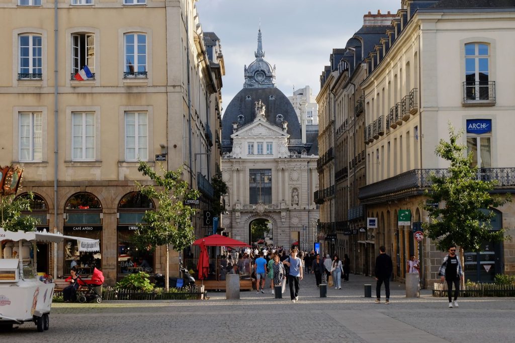 Rue du centre de Rennes